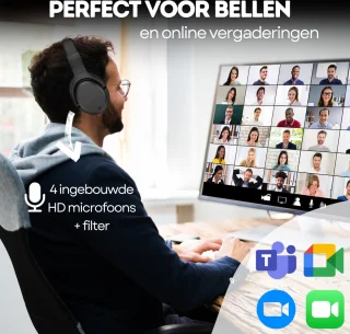 WERYOU UltraTone ANC Bluetooth 5.4 Draadloze Sportkoptelefoon Zwart