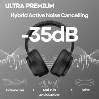 WERYOU UltraTone ANC Bluetooth 5.4 Draadloze Sportkoptelefoon Zwart