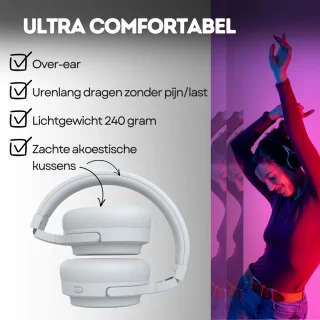 WERYOU UltraTone ANC Bluetooth Draadloze Sportkoptelefoon Wit