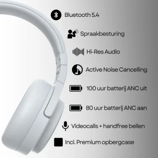 WERYOU UltraTone ANC Bluetooth Draadloze Sportkoptelefoon Wit