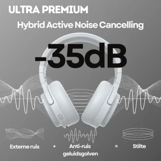 WERYOU UltraTone ANC Bluetooth Draadloze Sportkoptelefoon Wit