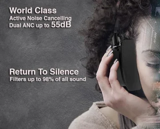 WiseQ ANCX100 Draadloze ANC Koptelefoon Bluetooth 5.0