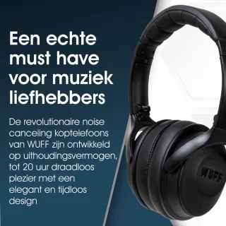 Wuff Draadloze Over-ear Koptelefoon Zwart
