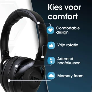 Wuff Draadloze Over-ear Koptelefoon Zwart