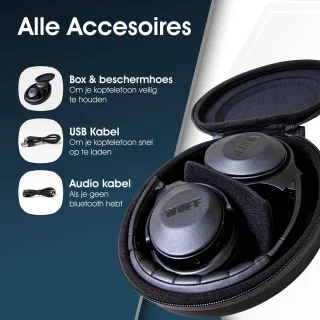 Wuff Draadloze Over-ear Koptelefoon Zwart