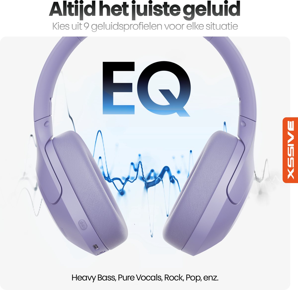 Wat vinden we goed aan de Xssive H11 Bluetooth Hoofdtelefoon Paars