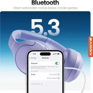 Xssive H11 Bluetooth Hoofdtelefoon Paars