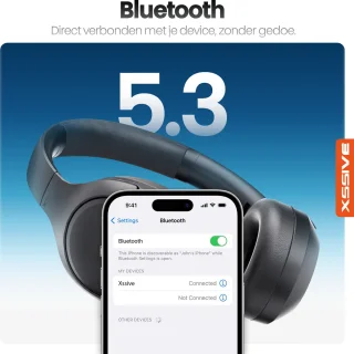 Xssive H11 Draadloze Koptelefoon Zwart
