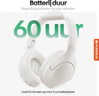 Xssive H11 Draadloze Over-Ear Koptelefoon Wit