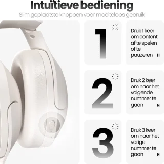 Xssive H11 Draadloze Over-Ear Koptelefoon Wit