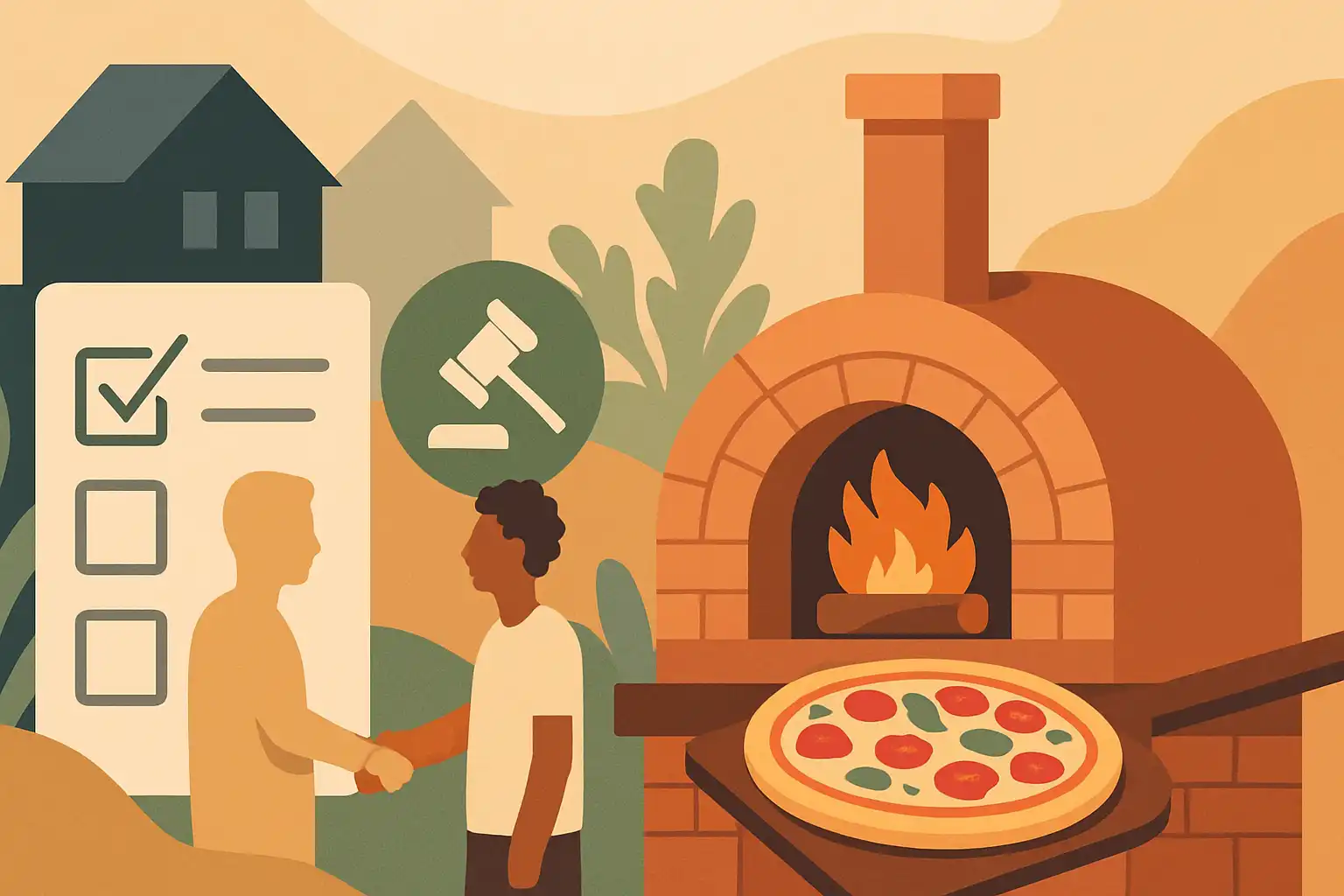 Buren en vergunningen: zo voorkom je gedoe met je pizzaoven