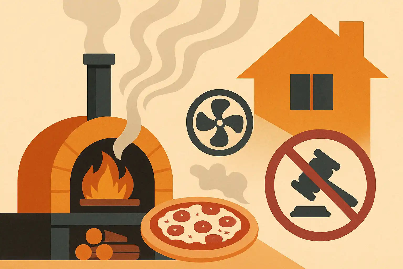 Mag je een houtgestookte pizzaoven binnen gebruiken? ventilatie, rook en wettelijke regels