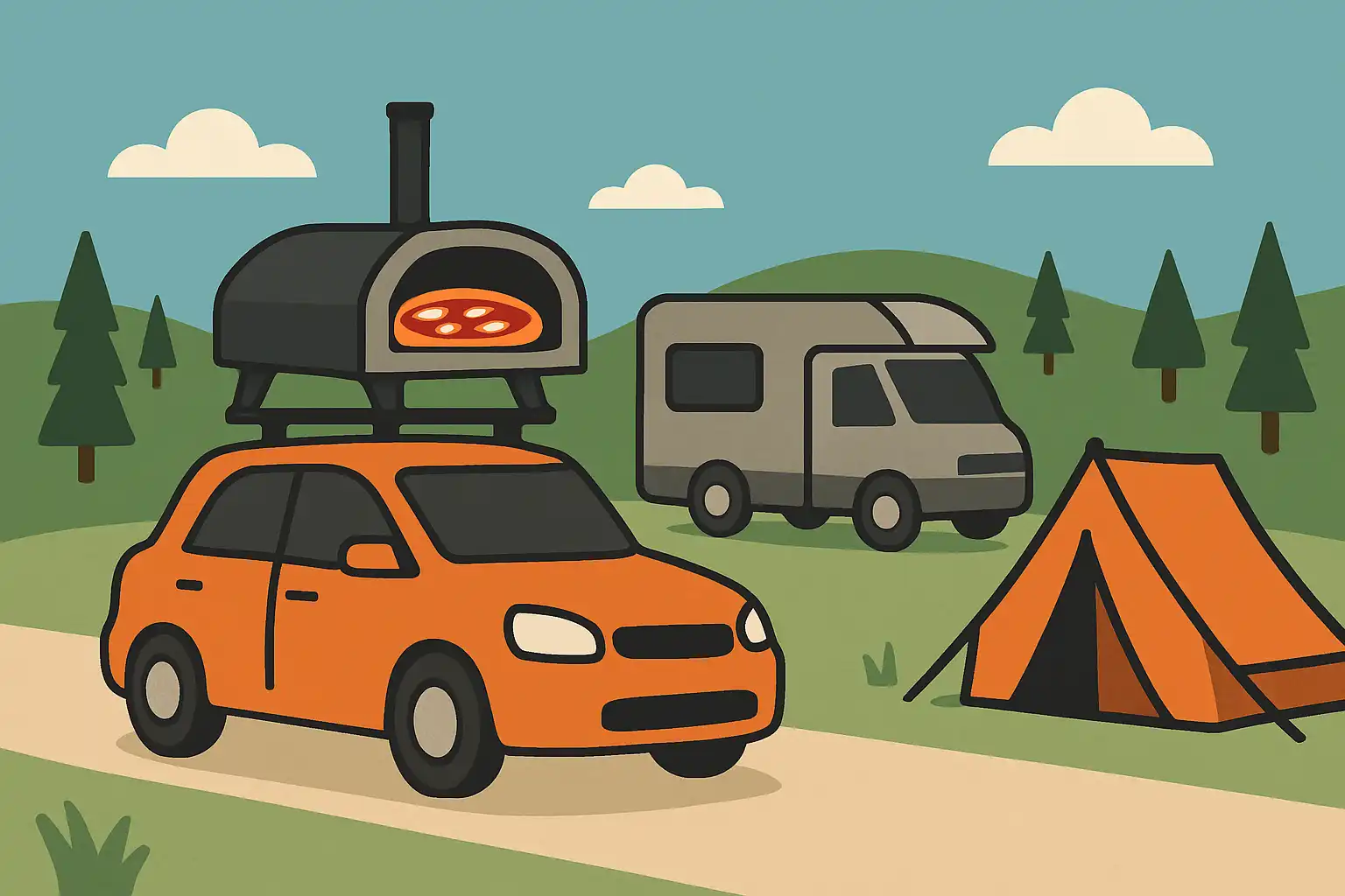 Pizzaoven op vakantie: zo neem je je draagbare oven mee in de auto, camper of tent