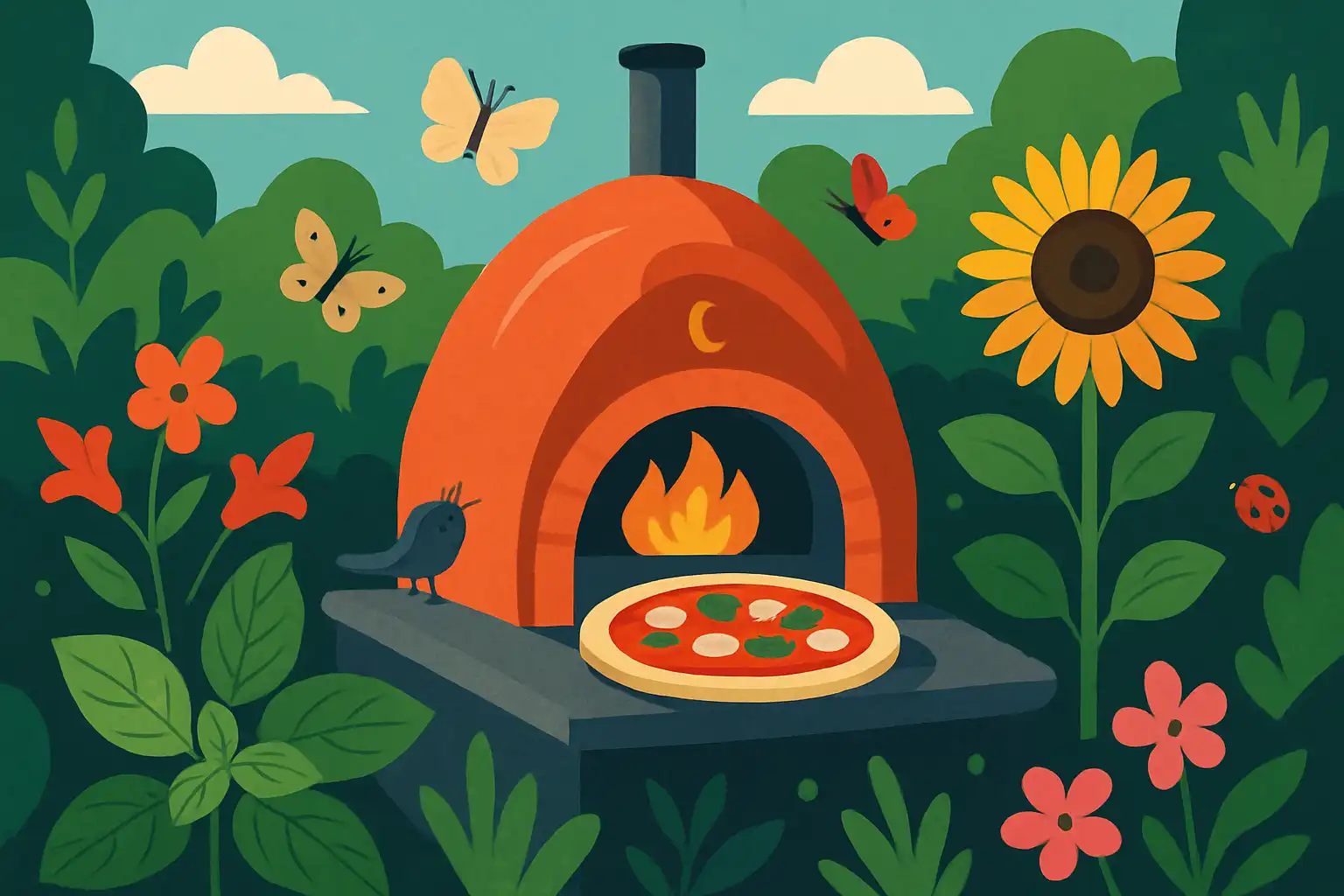 Vergroot de biodiversiteit rond je pizzaoven: tuintrucs die smaak en natuur samenbrengen