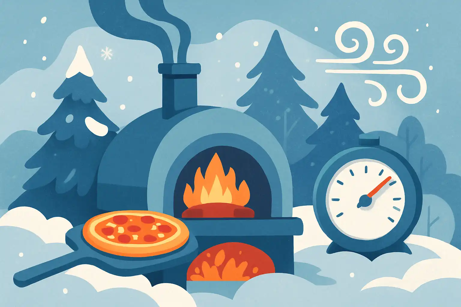 Winterproof pizzabakken: tips om je buitenoven warm te houden in kou en wind