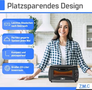 Compacte Mini Tandoor voor Lahmacun, Pizza en Naan - 2100W 22L