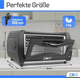 Compacte Mini Tandoor voor Lahmacun, Pizza en Naan - 2100W 22L