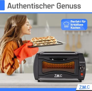 Compacte Mini Tandoor voor Lahmacun, Pizza en Naan - 2100W 22L