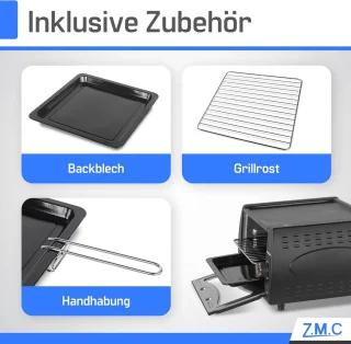 Compacte Mini Tandoor voor Lahmacun, Pizza en Naan - 2100W 22L