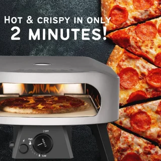 13" Gas Pizzaoven met Pizzasteen en Thermometer - Compact en Gebruiksvriendelijk