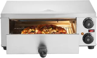 Pizzaoven – Elektrische Oven – Pizzamaker – Tafeloven – Gourmetoven – 12 Inch – 1500W Vermogen – Instelbare Temperatuur en Timer
