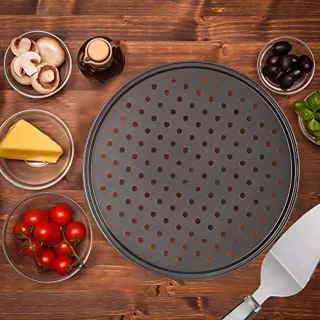 Niet-stick Pizza Pannen Set - Geperforeerde Pizza Plaat met Pizzaschep en Kookgereedschap