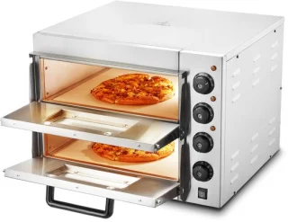 Pizzaoven – Elektrische Oven – Tafelmodel – Pizza Maker – Pizza Grill – RVS Materiaal – Geschikt Voor 16 Inch Pizza’s