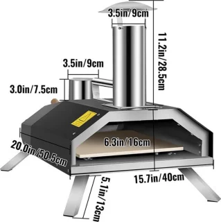 Pizza Oven Buiten - Houtgestookt - Pizzasteen - Tot 300ºC - Inclusief Pizzaspatel