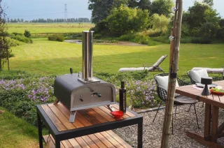 BASTE pizzaoven buiten houtgestookt - RVS