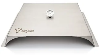 Hoogwaardig Pizza-opzetstuk voor Gasbarbecue met Thermometer - 56 x 39 cm
