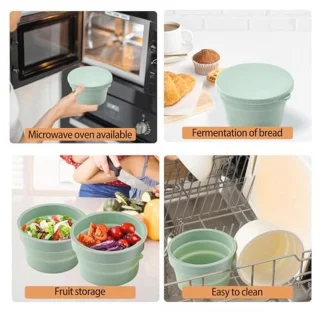 2-Piece Silicone Pizza Dough Box Set