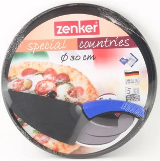 3-delige pizzabakplaatset met pannen en pizzasnijder