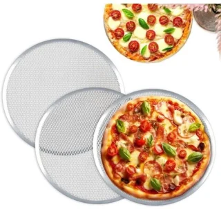3-delige pizzagrill met 33 cm ronde aluminium pizzapan