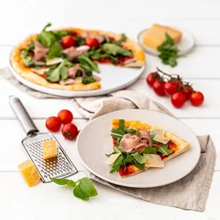 3-delige pizzaset met bakplaten, pannen en pizzasnijder