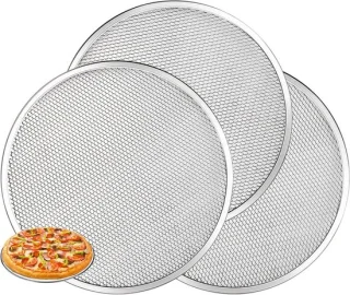 3-pack Aluminium Mesh Pizzatrays (30 cm, Zilver)