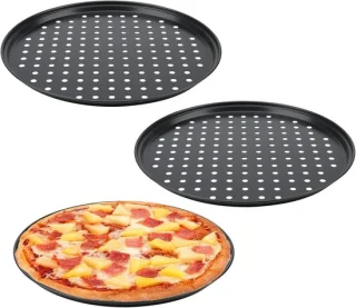 3 stuks 30 cm niet-plakkerige pizzapannen met gaten