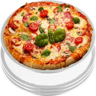 4-delige 12-inch Aluminium Pizzascherm Set (Rond)