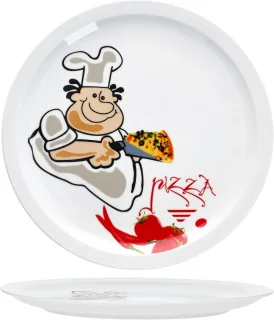 4-delige porseleinen pizzabordenset Pizzabakker