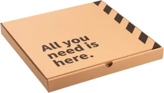 50x kraft pizzadozen medium 34x34x3.5 cm