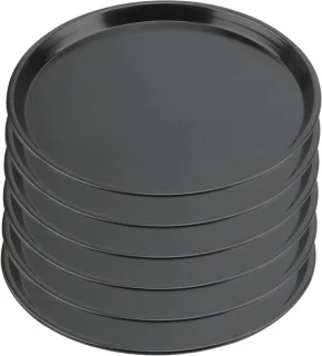 6-delige set ronde pizzabakken 25 cm