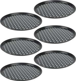 6 stuks 12 inch/32cm pizzabakplaten
