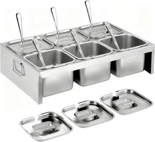 6x2l RVS ingrediëntencontainers