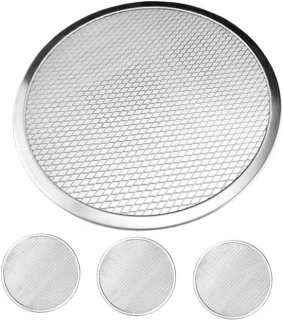 Aluminium pizzaplaten - pizzaroosters bakplaten - 20,30 cm - wit