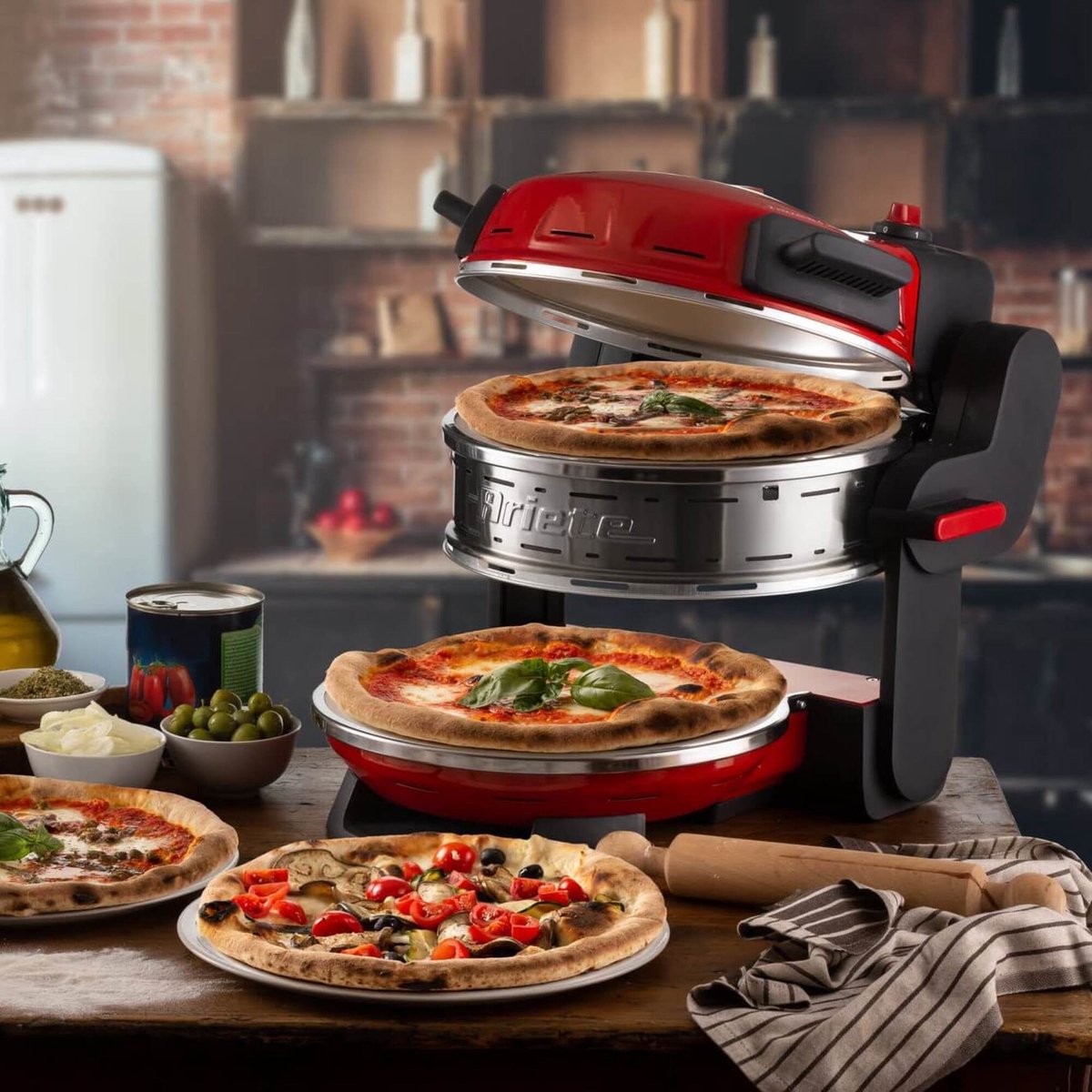 Ariete Pizzeria Dubbele Pizzaoven Rood