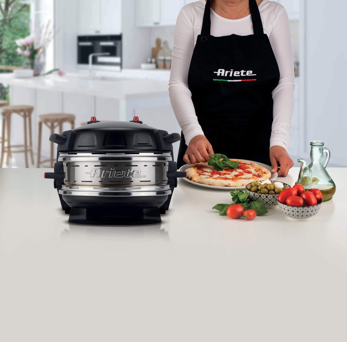 Ariete Pizzeria dubbele pizzaoven zwart