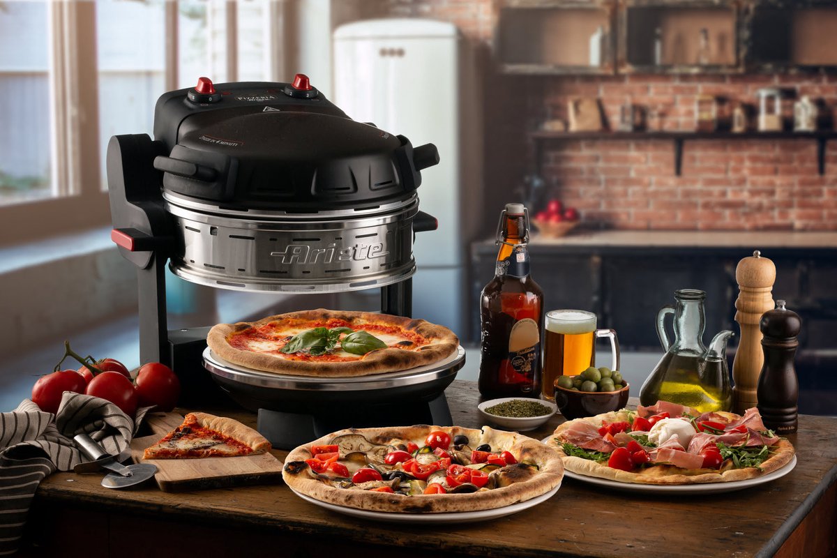 Ariete Pizzeria dubbele pizzaoven zwart