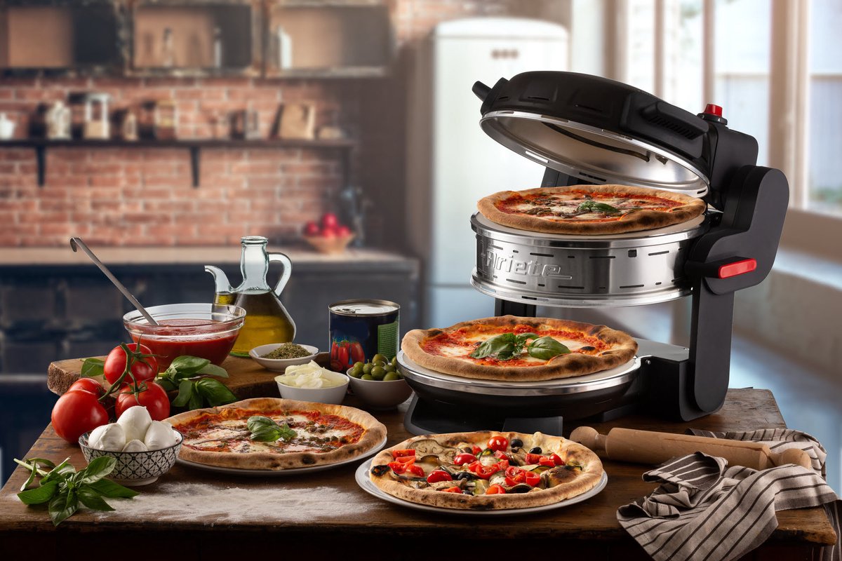 Ariete Pizzeria dubbele pizzaoven zwart