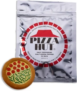 Back To The Future Film Prop Verpakkingstas & Pizza Magneet Set