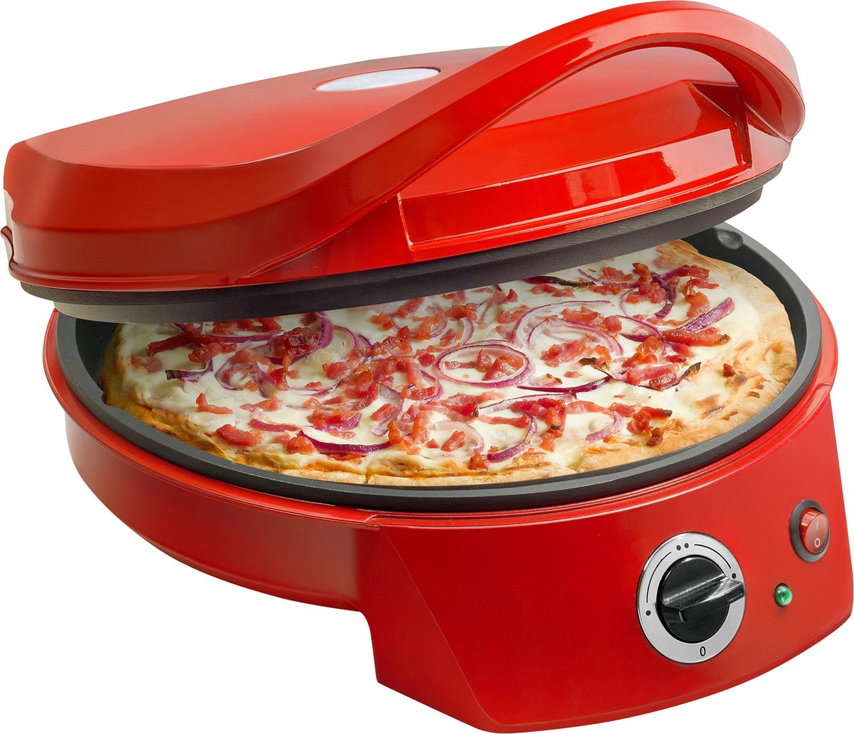 Bestron Pizzaoven 1800W Ø27cm Rood
