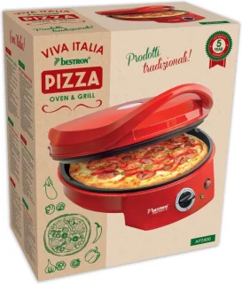 Bestron Pizzaoven 1800W Ø27cm Rood